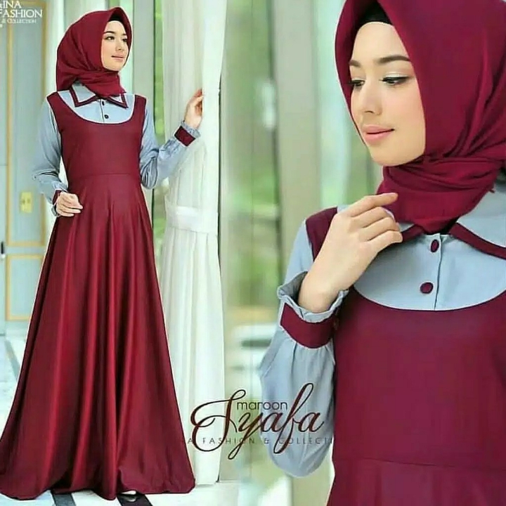 Syafa Dress  Gamis Syafa  Gaun Wanita