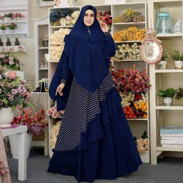 Syari Ekaria Polka Navy