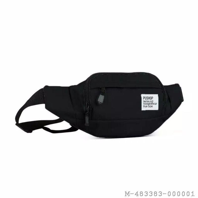 TAS PINGGANG WAISTBAG MINI BLACK KASUAL CORDURA