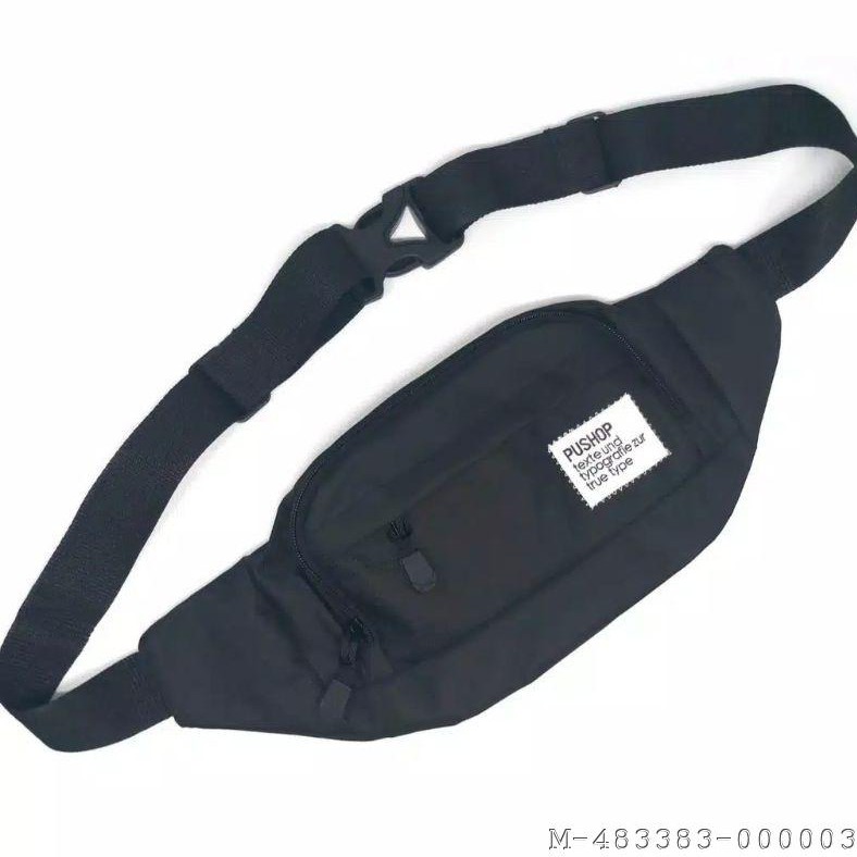 TAS PINGGANG WAISTBAG MINI BLACK KASUAL CORDURA 3