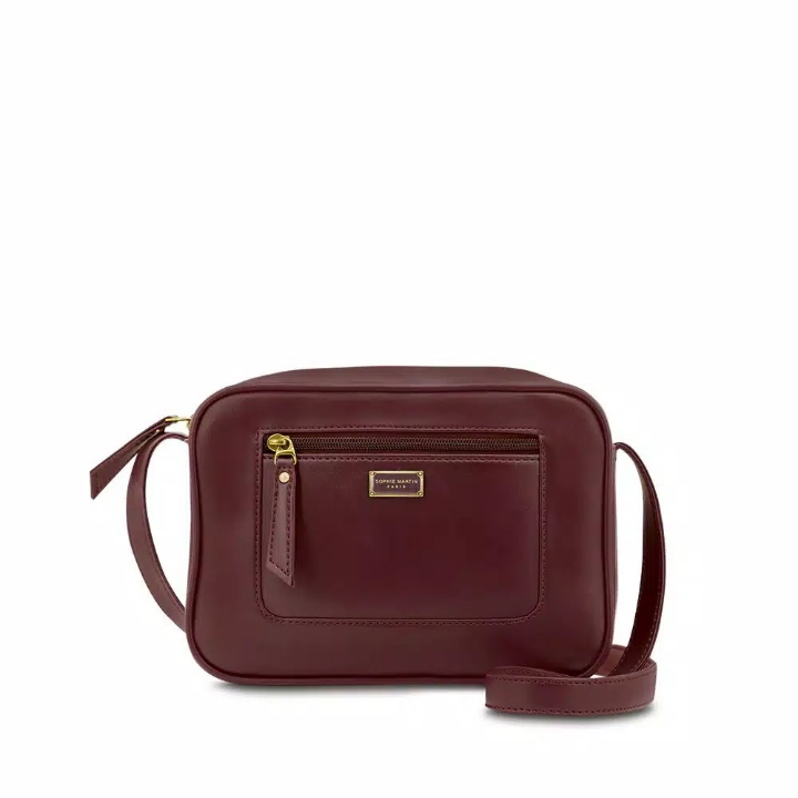 TAS SELEMPANG WANITA SOPHIE MARTIN CHESS T3701B7 MAROON KULIT PREMIUM  3