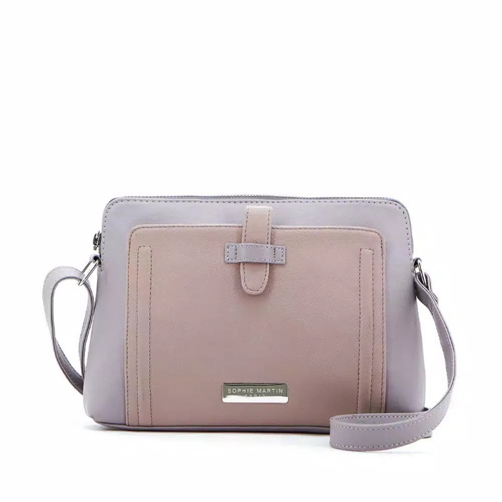 TAS SELEMPANG WANITA SOPHIE MARTIN KECIL KULIT OSSERVARE T4425G3 MURAH 3