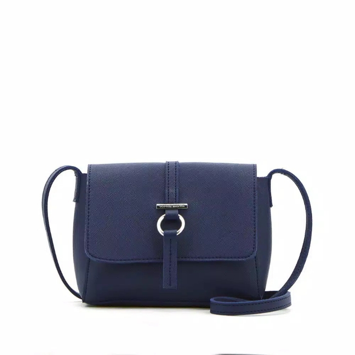 TAS SELEMPANG WANITA SOPHIE MARTIN KULIT KECIL KAREN NAVY T4518N1 ORI  3