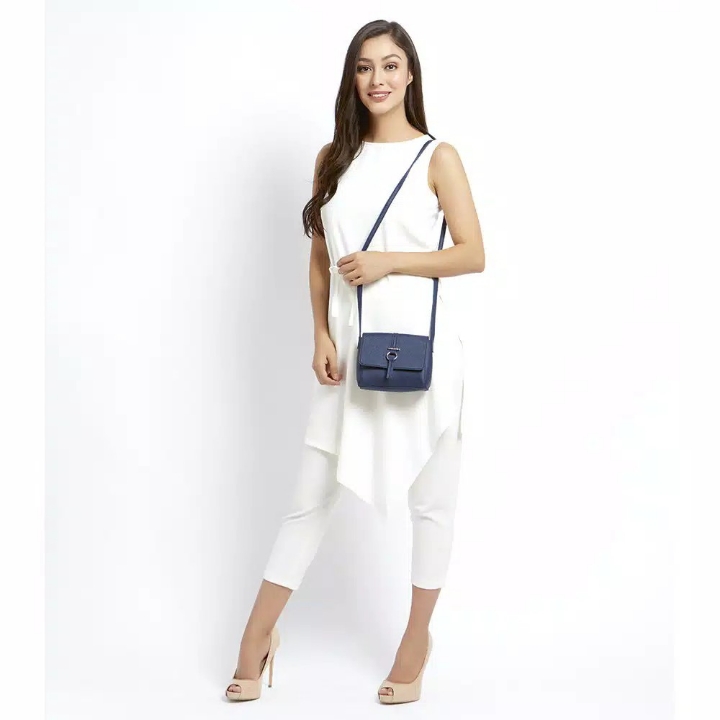 TAS SELEMPANG WANITA SOPHIE MARTIN KULIT KECIL KAREN NAVY T4518N1 ORI  5
