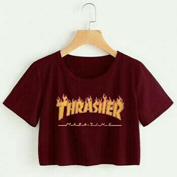 TEE CROP THRASHER MAROON 