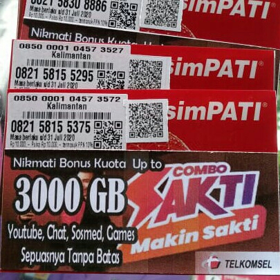 TELKOMSEL 7 gb unlimited 3000gb