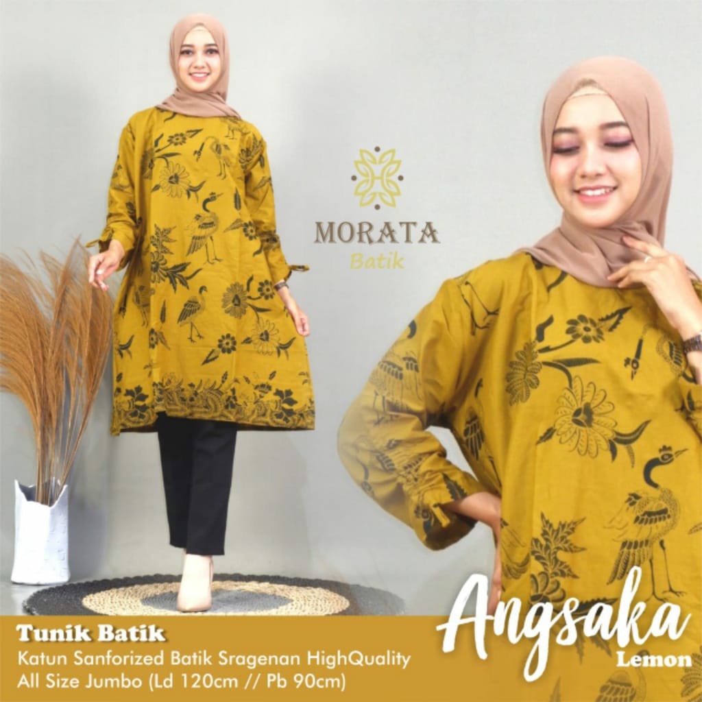 TUNIK BATIK ANGSAKA LEMON
