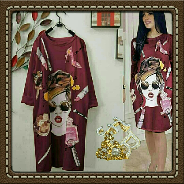 TUNIK BEAUTY GIRL MAROON
