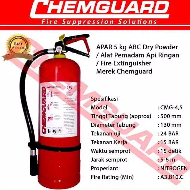 Tabung Pemadam Chemguard Isi Powder 5kg