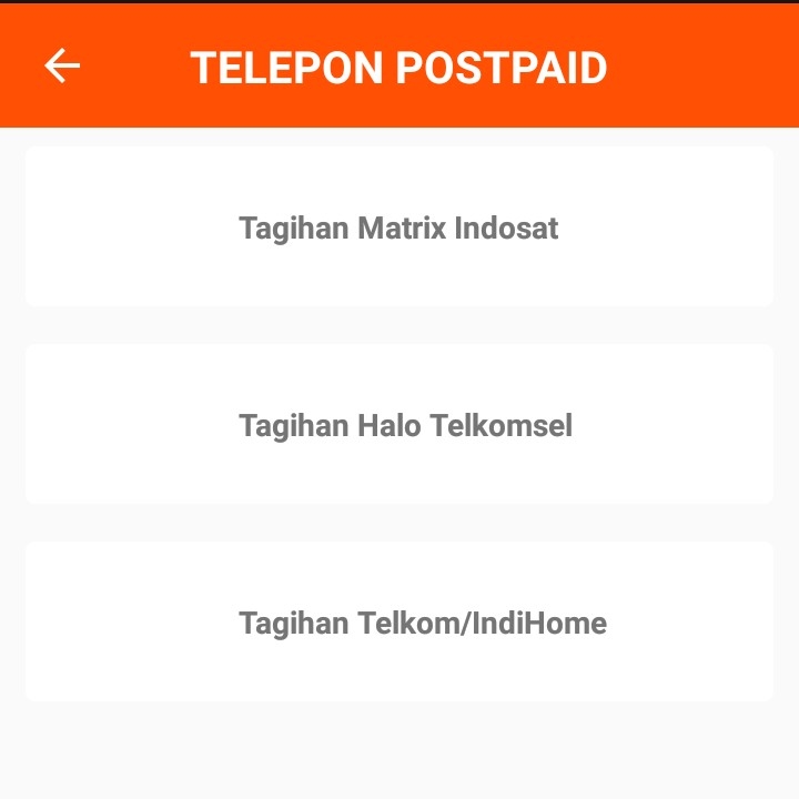 Tagihan Pascabayar Provider