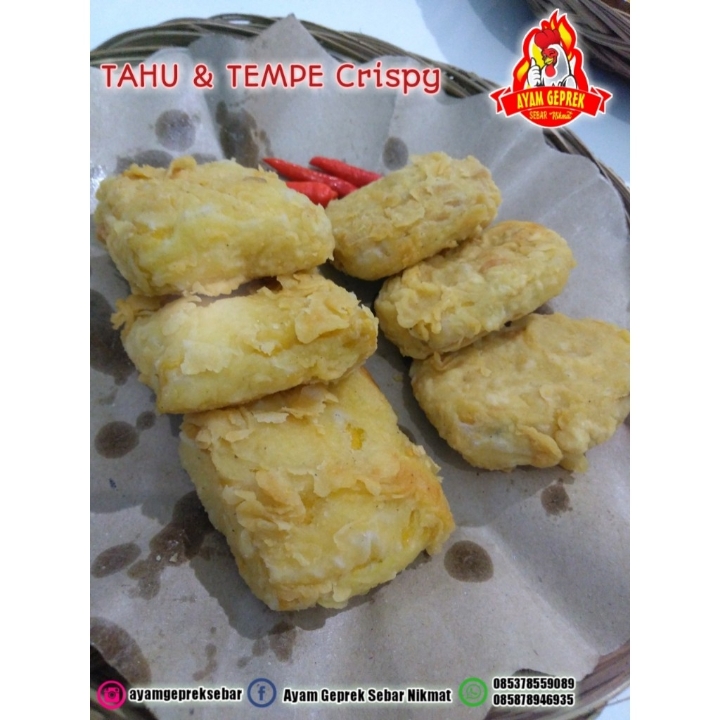 Tahu Tempe Crispy Or Geprek