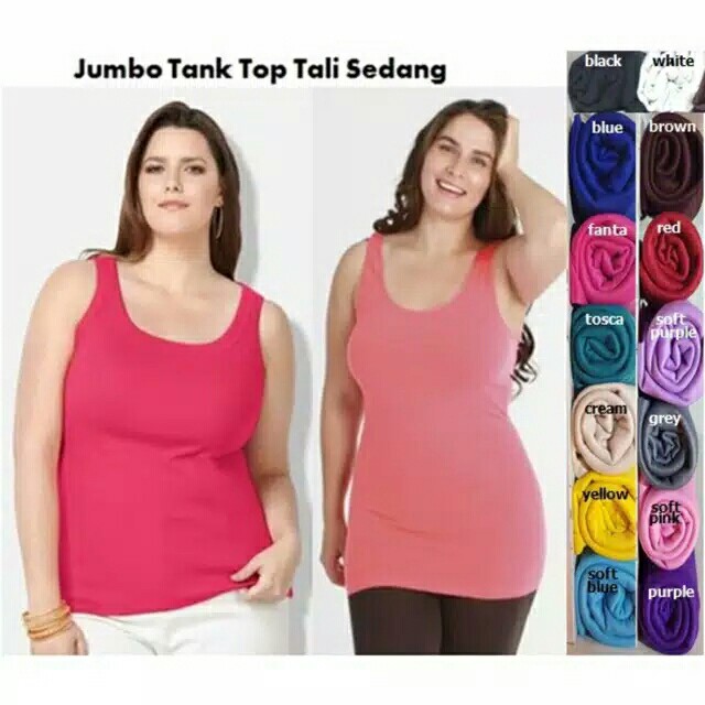 Tanktop Jumbo Wanita Polos