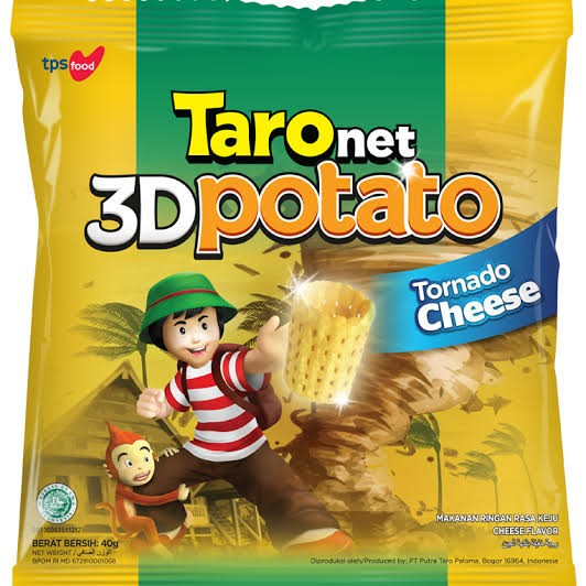Camilan Taro 3D Potato Tornado Cheese Rasa Baru