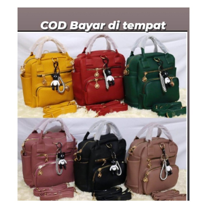 Tas 3 in 1 MultifungsiBisa gendong Jinjing selempang Bahan kulit j