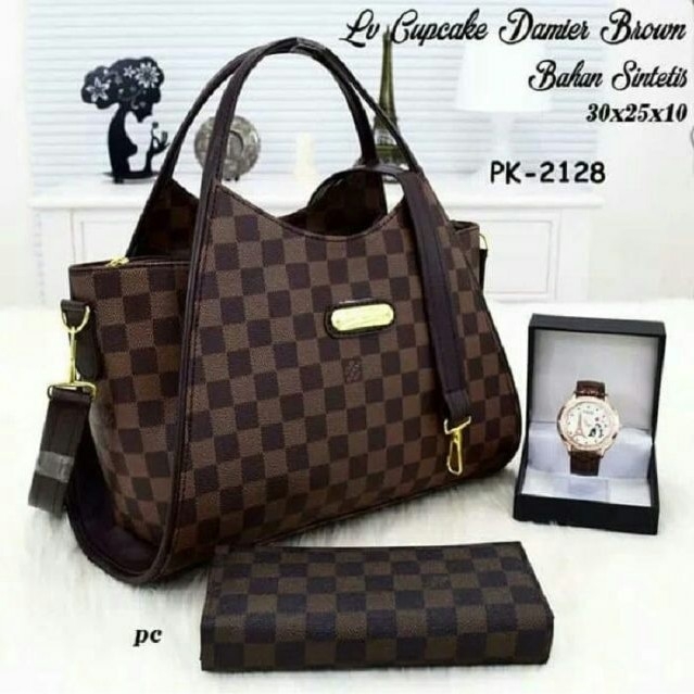 Tas Paket Cupcake Damier