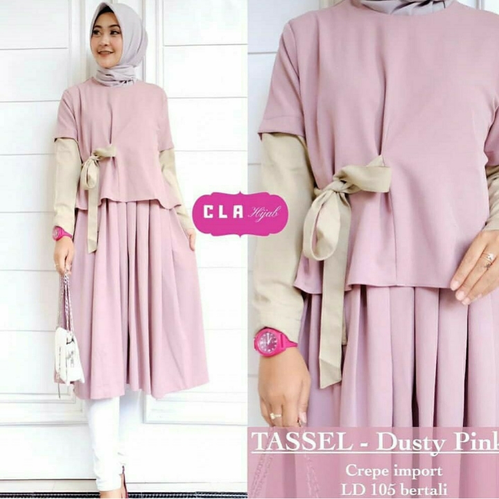 Tassel Tunik  Baju Atasan Tunik  Muslim Wanita