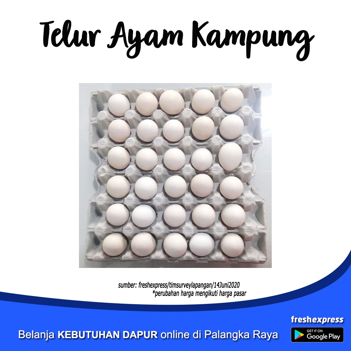 Telur Ayam Kampung 1 Tabak