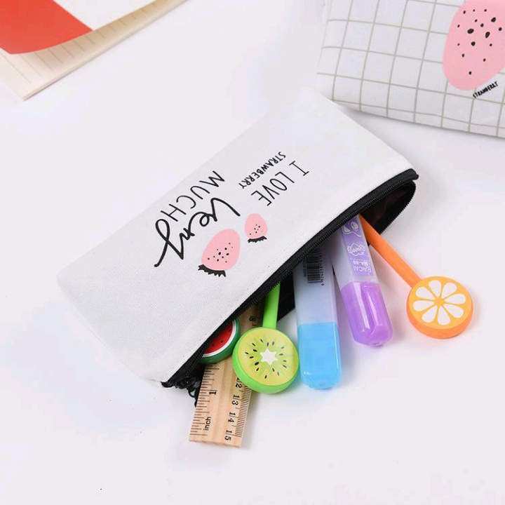 Tempat pensil kanvas kreatif