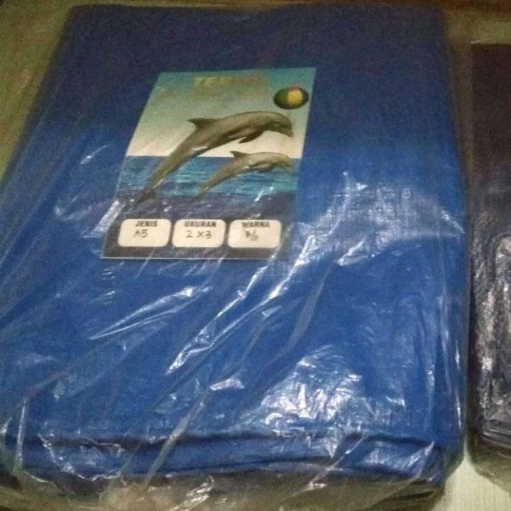 Terpal a5 biru Orange ukuran 6x8