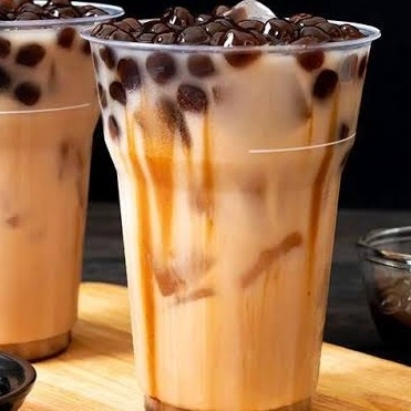 Thai tea boba plus gula aren big cup
