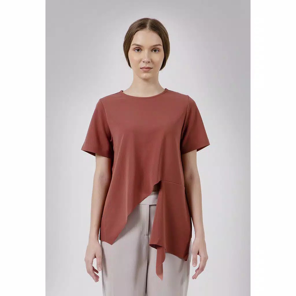 The Executive Loose blouse 5-BSKSIG120C025 Terracotta
