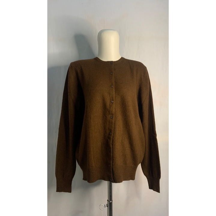 Thrift Cardigan Rajut Coklat Import Branded