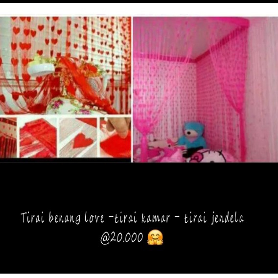 Tirai Bercorak Love
