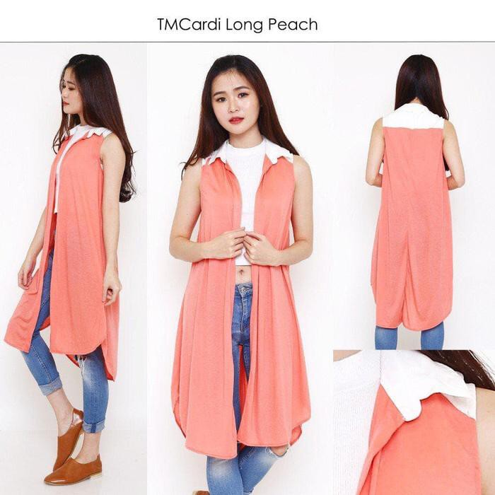 Tm Cardi Long Peach