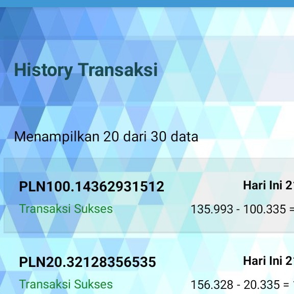 Token Listrik 20k