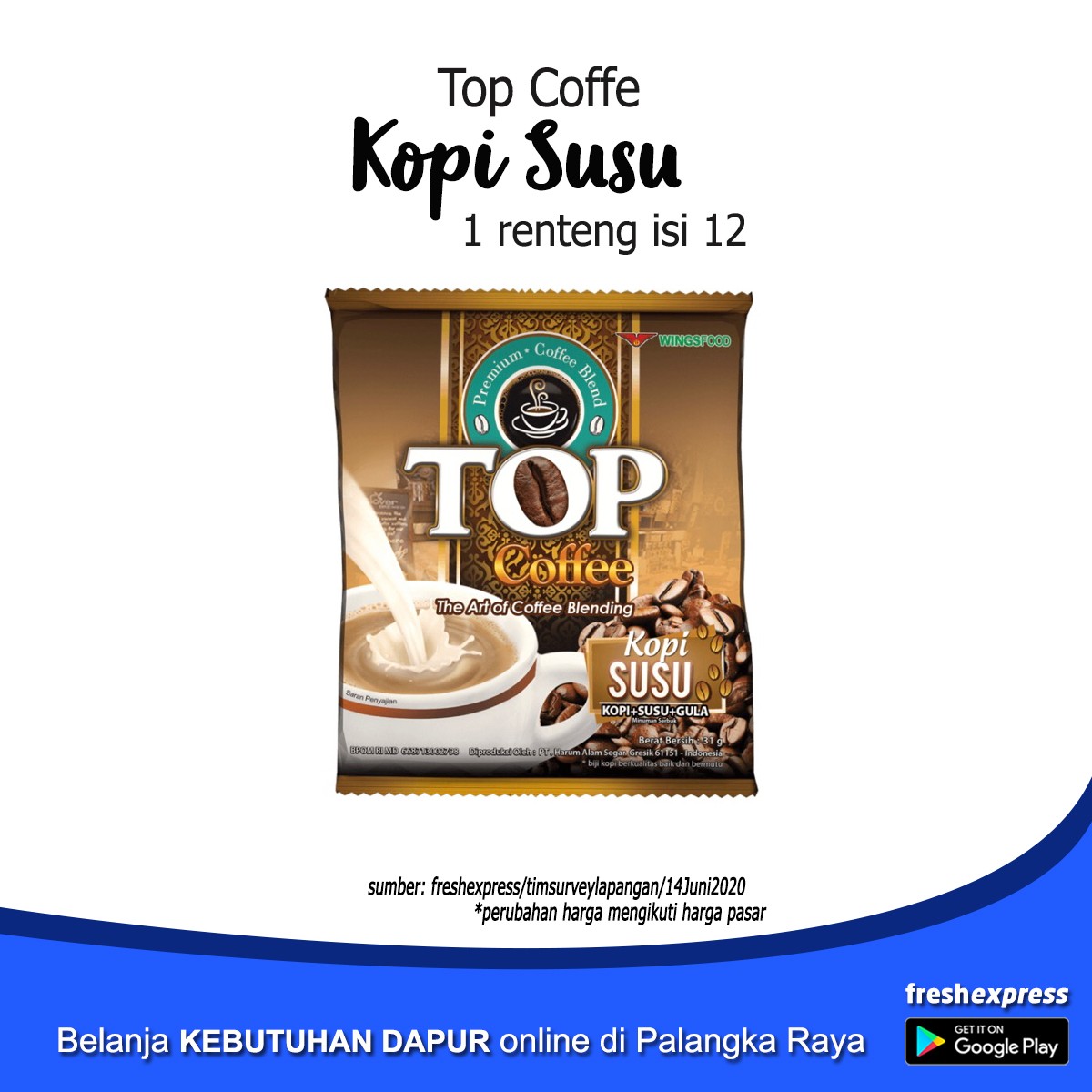 Top Coffe Kopi Susu Isi 12