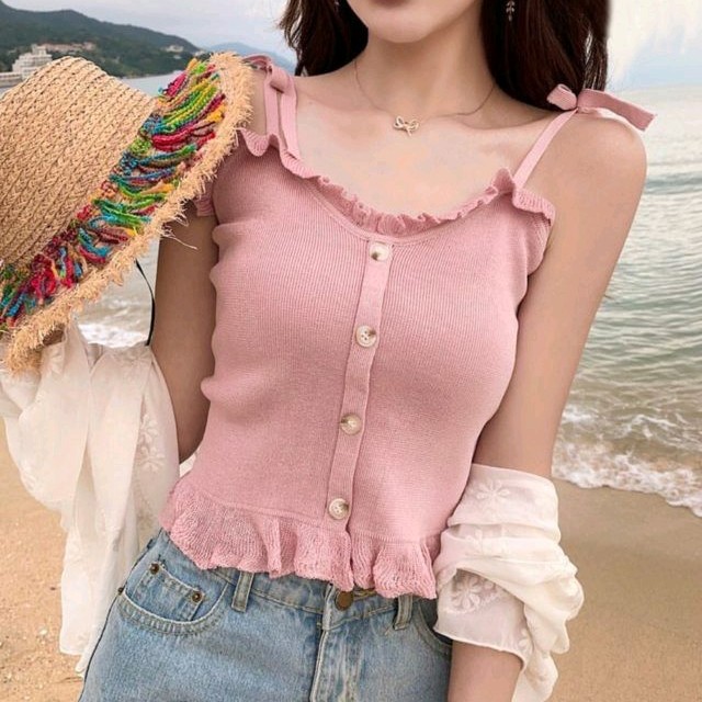 Top Melanie Rajut Pink