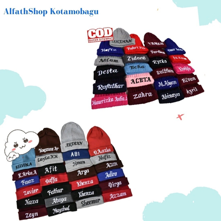 Topi Bordir Nama