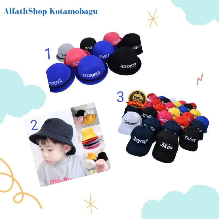 Topi Bordir Nama 3
