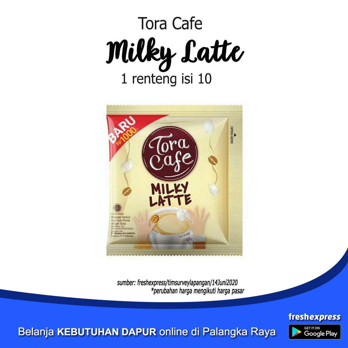 Tora Cafe Milky Latte Isi 10