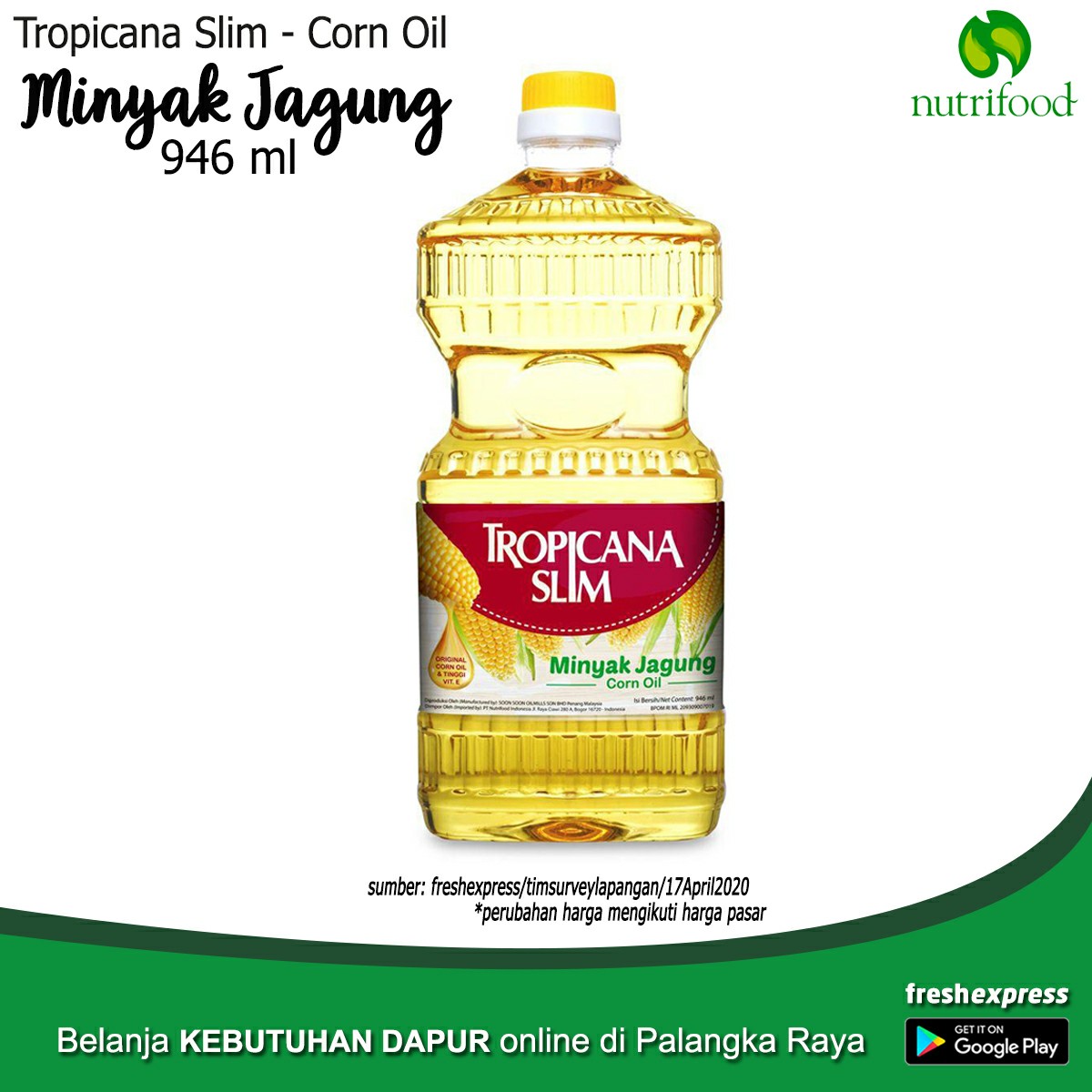 Tropicana Minyak Jagung 946 Ml