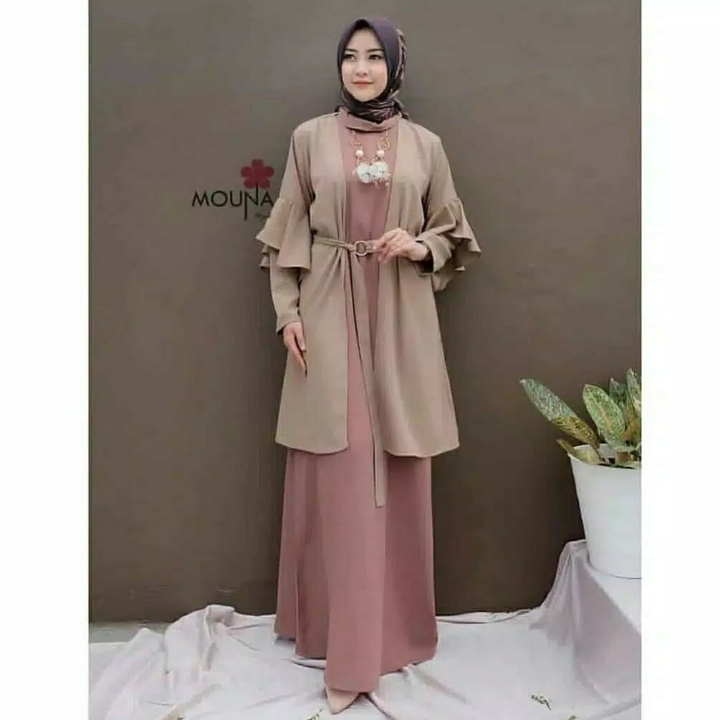 Trusya Baju Setelan Dress 2in1 Outer