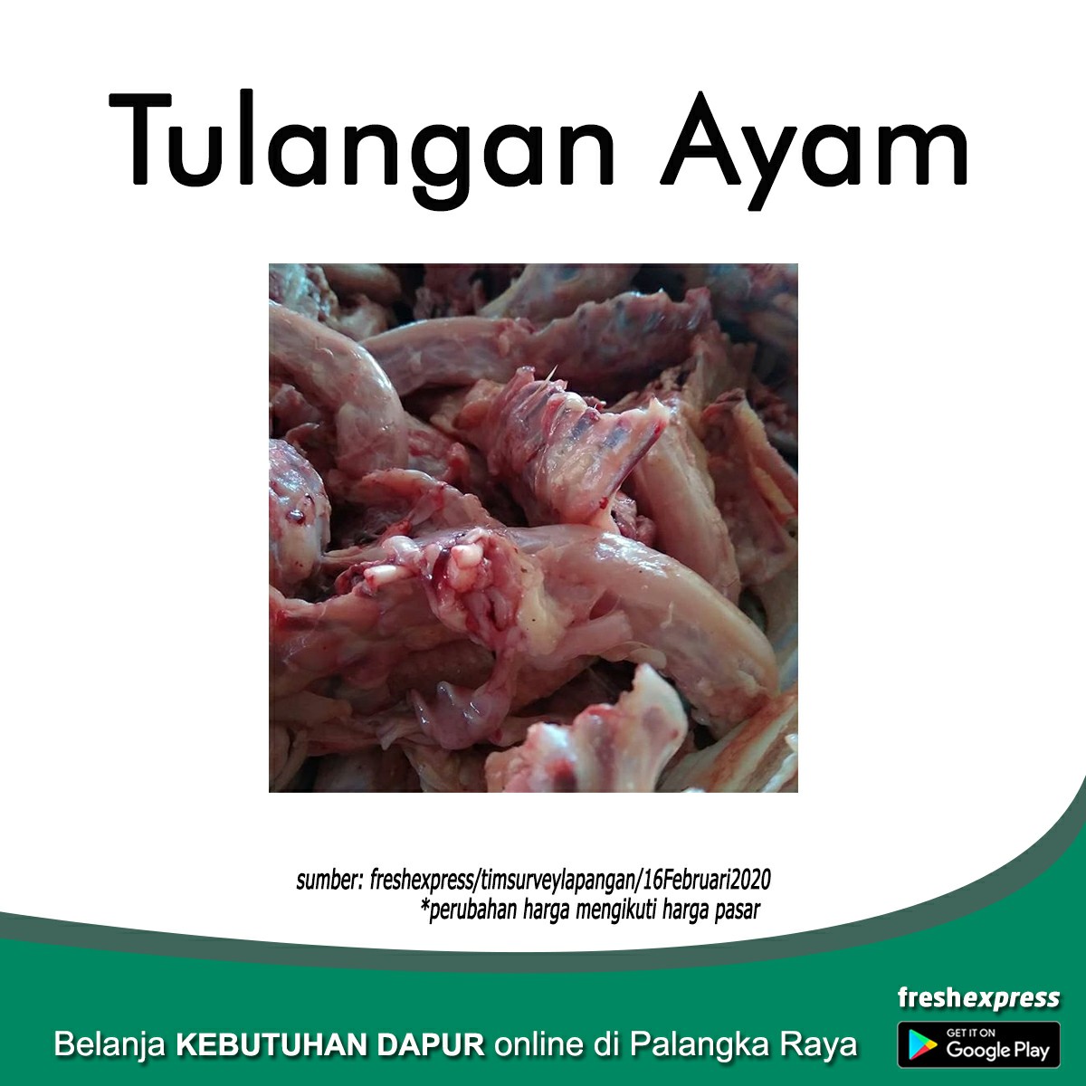 Tulang Ayam Ras 500 Gram