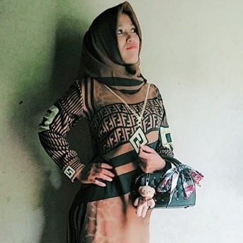 Tunik And Hijab Cantik Scuba - Coklat 2