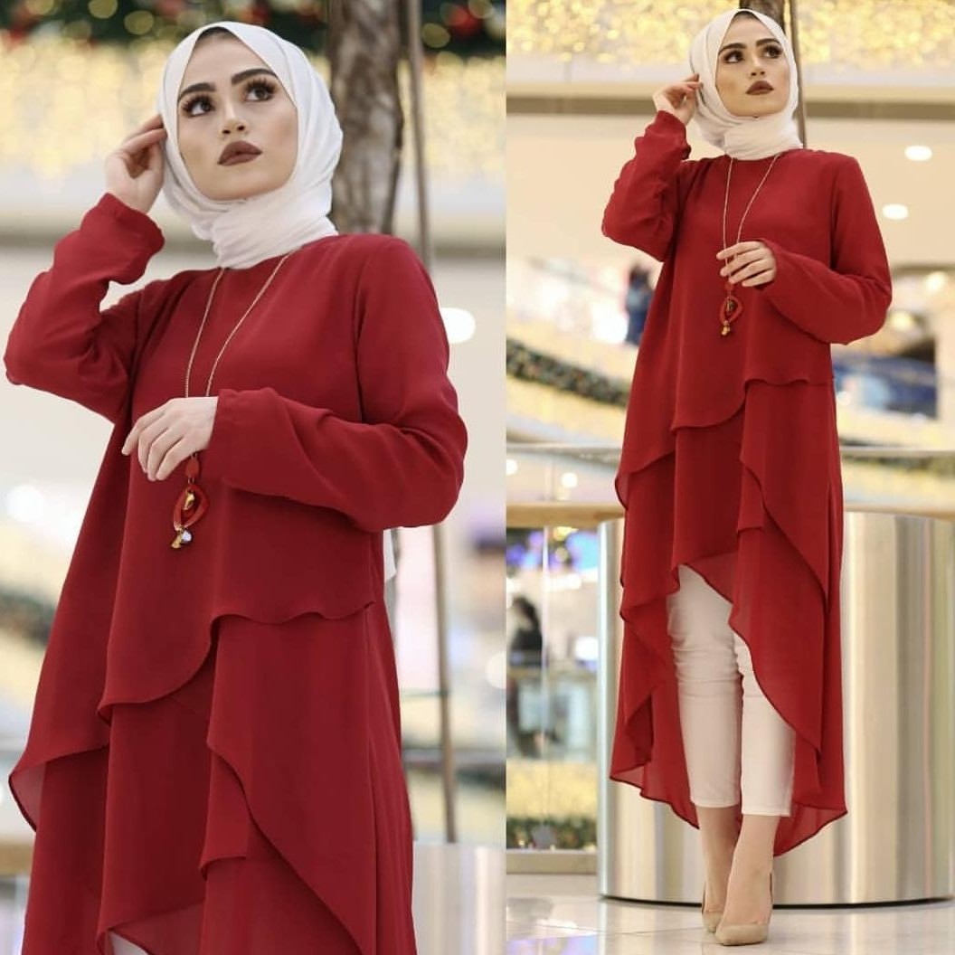 Tunik Arash Merah Maroon