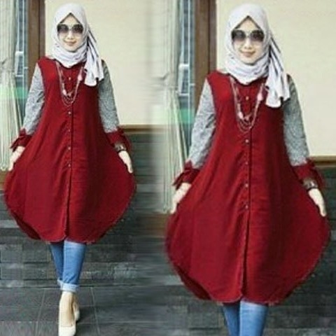 Tunik Rosela Maroon