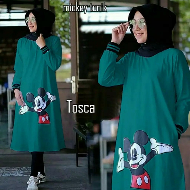 Tunik WanitaBaju Muslim Kaos Combed