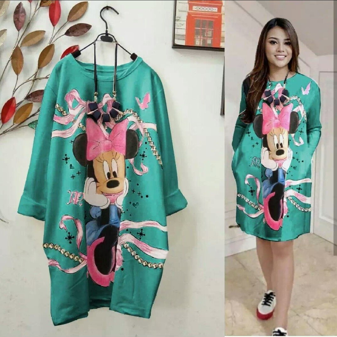 Tunik miniecute Warna Tosca ALL SIZE FIT XXL