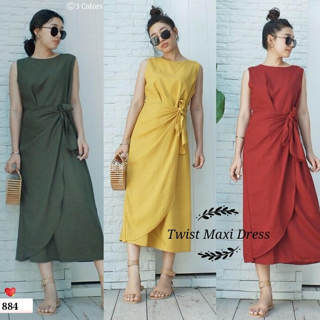Twist Maxy Dress 3warna