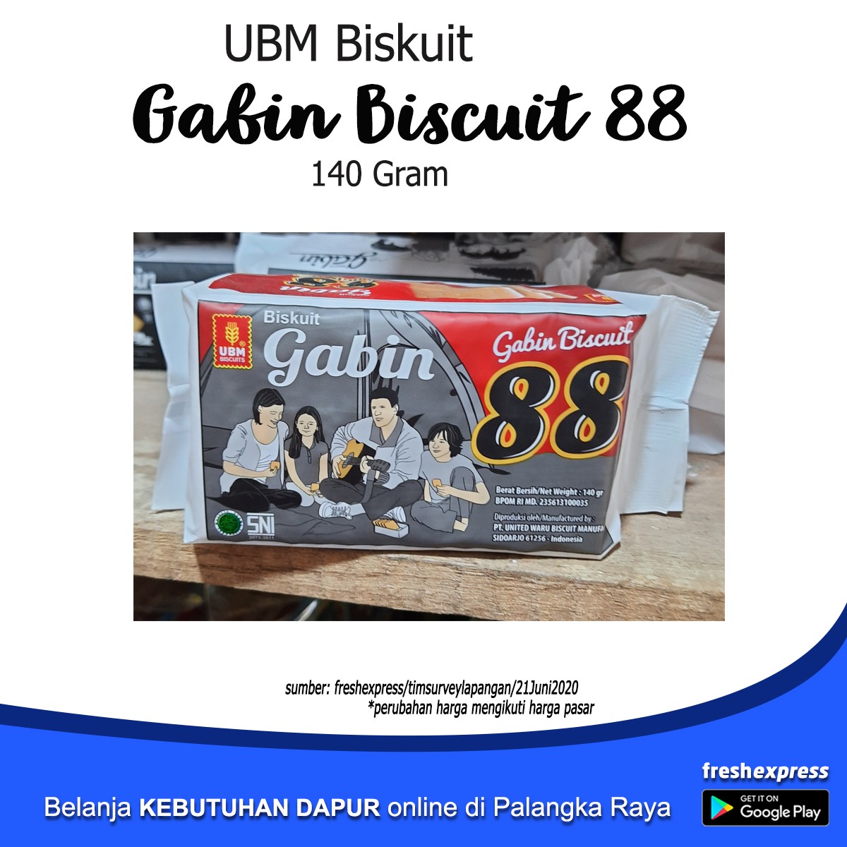 UBM Biskuit Gabin 88 140 Gram