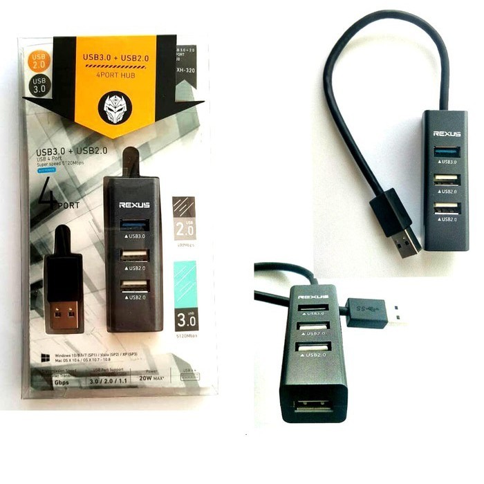 USB HUB 4 Port Rexus RXH-320 2