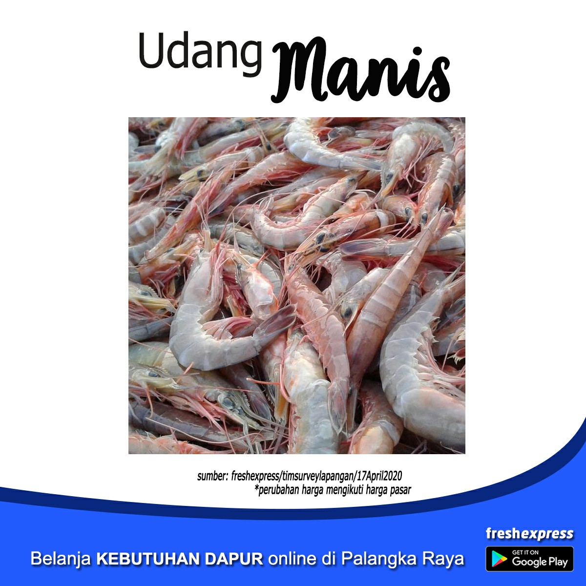 Udang Manis Setengah Kg