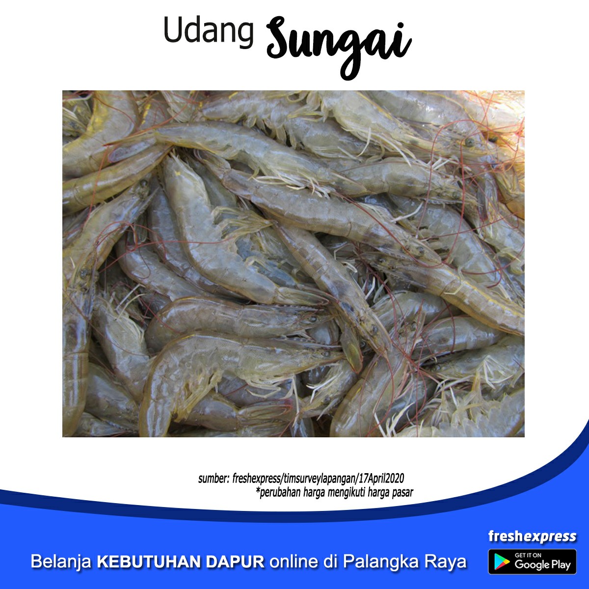 Udang Sungai - Setengah Kg