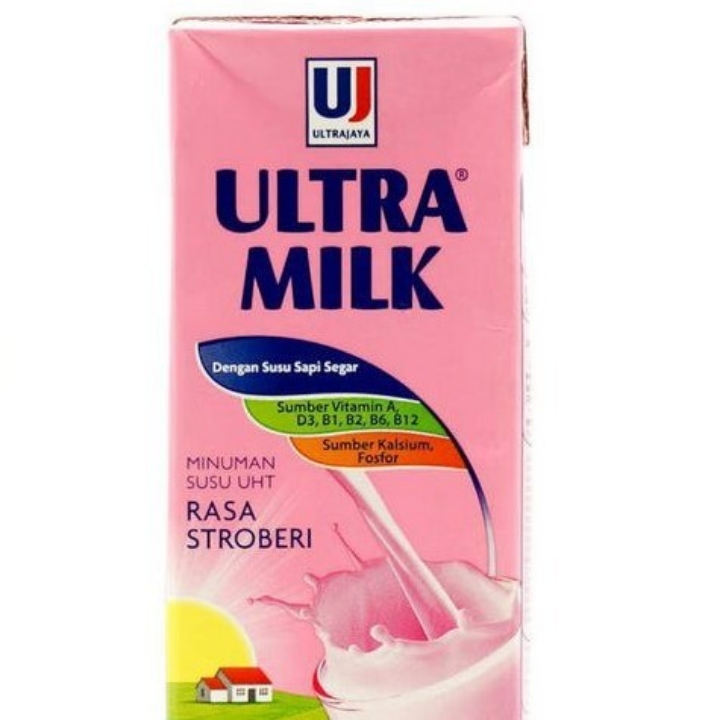 Ultra Milk UHT Stroberi 200ml