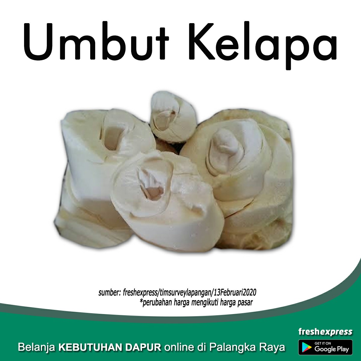 Umbut Kelapa 500 Gram