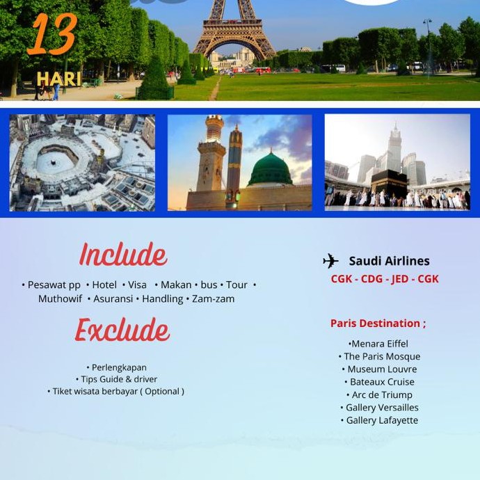 Umroh Plus Paris 13 Hari 2